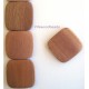 Rosewood Flat Square Beads 25x25x5-6mm