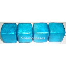 Capiz Shell Blue Cubes 18mm 